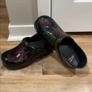 Dansko oil slick clogs
